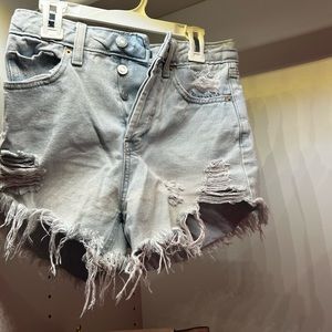 Wild Fable light washed ripped jean shorts